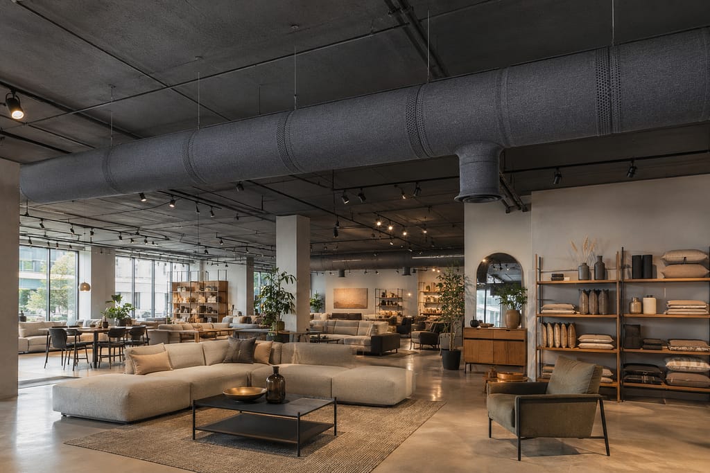 5 raisons de choisir les gaines textiles comme solution de ventilation et de traitement de l’air 4 commerce & showroom