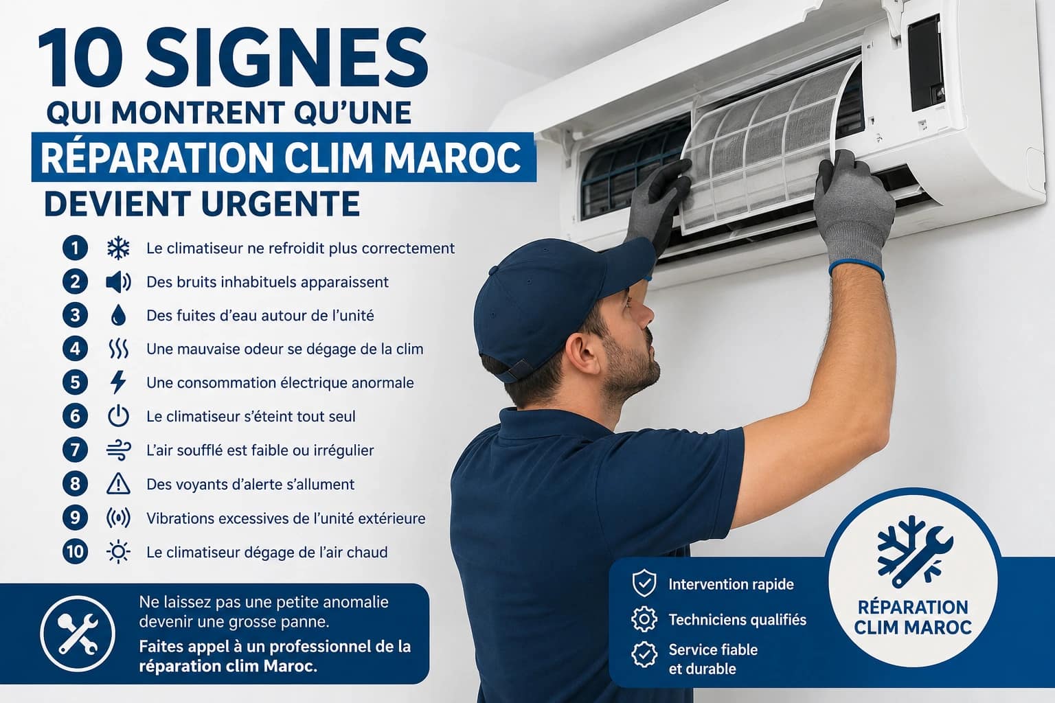 signes pour la réparation des clims signes pour la réparation des clims