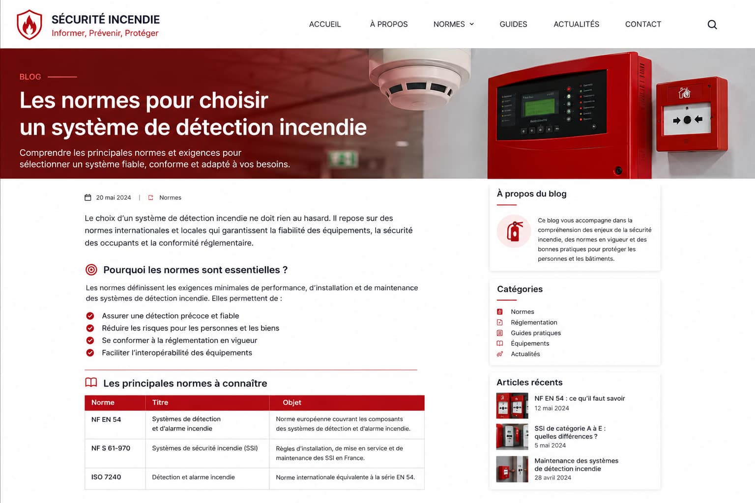 Choisir un système de détection incendie conforme aux normes 1 Choisir un système de détection incendie conforme aux normes