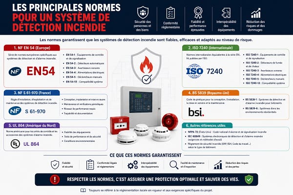 normes de détection incendie les normes de système de détection incendie